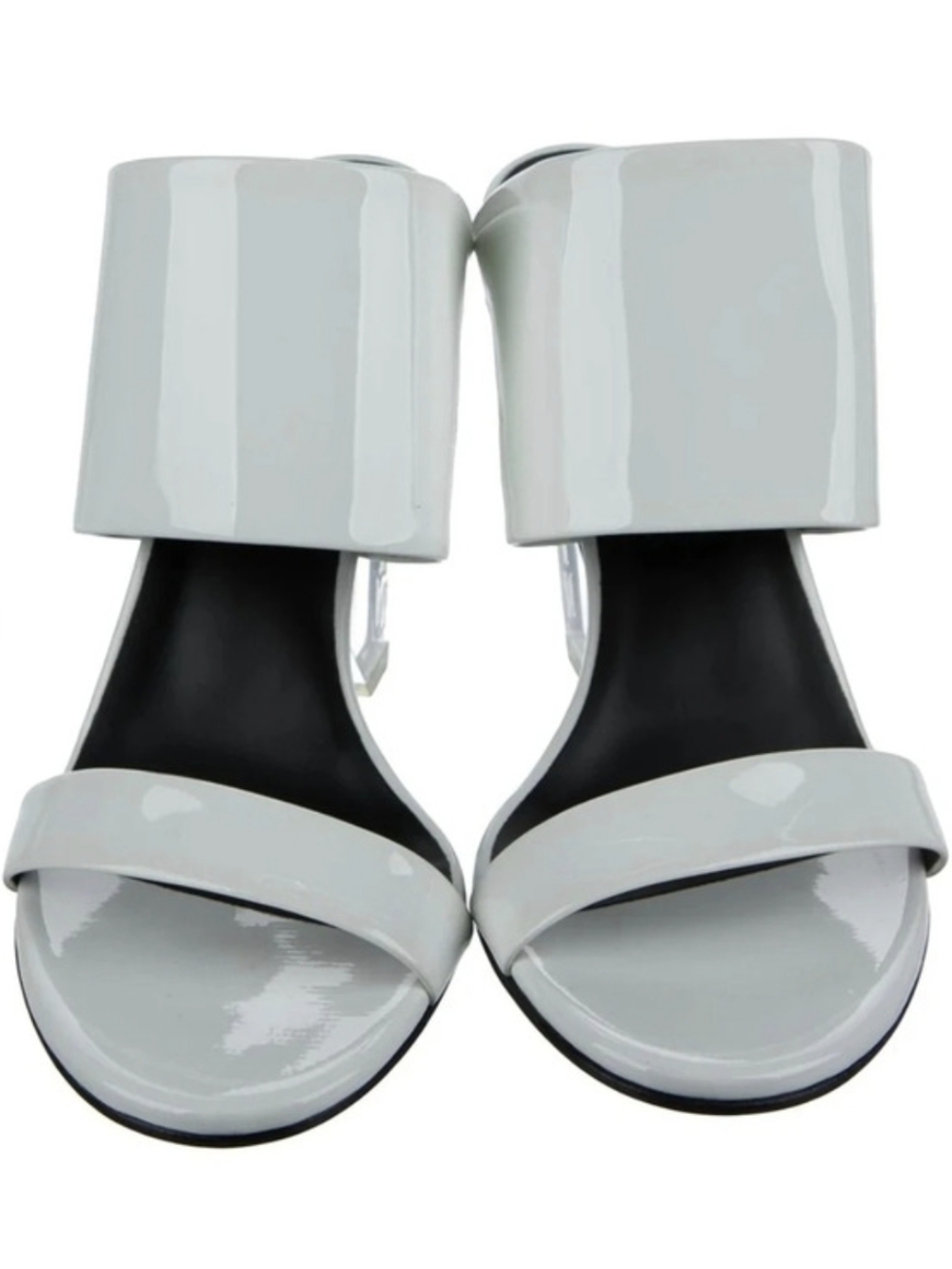 Balmain White Mule Heels Like New